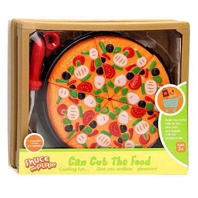 Schneiden Sie Lebensmittel in eine Kiste – Pizza