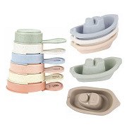 Badetassen und Badeboote Pastell