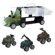 Dino-Transporter mit Monstertrucks