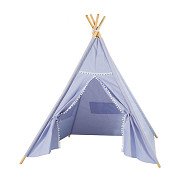 Luxe Tipi Tent Blauw met Lichtjes, 128cm