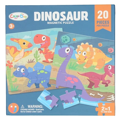 Livre de puzzle magnétique Dino