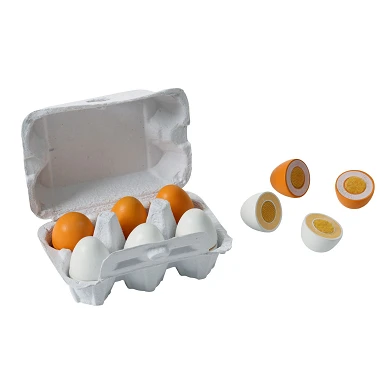 Kartonnen Doosje met Houten Eieren
