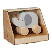 Holzfigur - Elefant auf Rädern