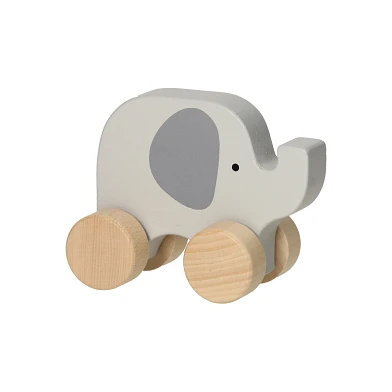 Holzspielzeugfigur - Elefant auf Rädern