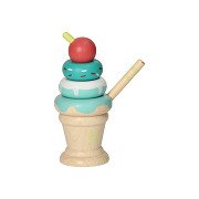 Stapelspielzeug Holz Ice Cream - Blau