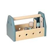 Werkzeugkasten aus Holz - Blau