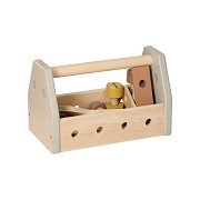 Werkzeugkasten aus Holz - Gelb