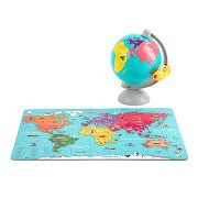 scannen kant Zonnebrand Houten Legpuzzel Wereldkaart met Wereldbol, 63st. ... | Lobbes Speelgoed