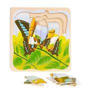 Schichten-Puzzlezyklus - Schmetterling
