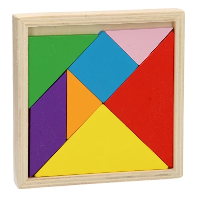 Tangrampuzzel Hout, 7dlg.
