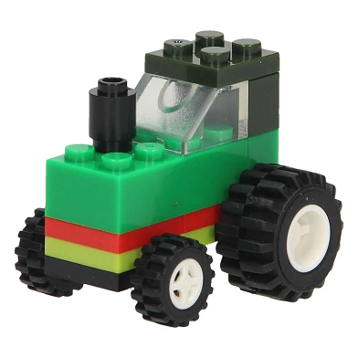 Bouwblokjes 3in1 Groen - Tractor, Krokodil, Kassteel, 64dlg.