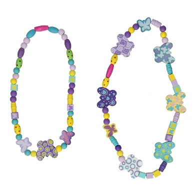 Ensemble de perles de bracelets en bois - Papillon, 120 pcs.
