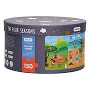 Puzzle rond dans une boîte de rangement - Quatre saisons, 150 pcs.