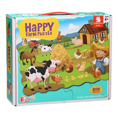 Happy Farm MEGA-Puzzle, 208 Teile. (90x64cm)