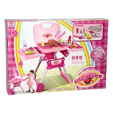 Kinderbarbecue Grill met Licht & Geluid - Roze