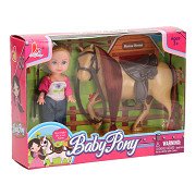 Mini Doll Girl mit Pony - Brown