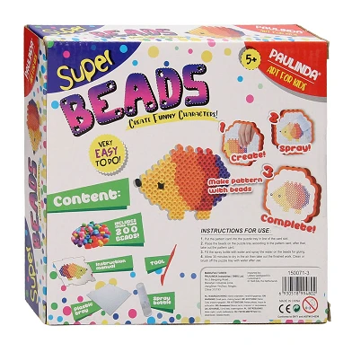 Super Beads Regenbogen-Igel, 200 Stück.
