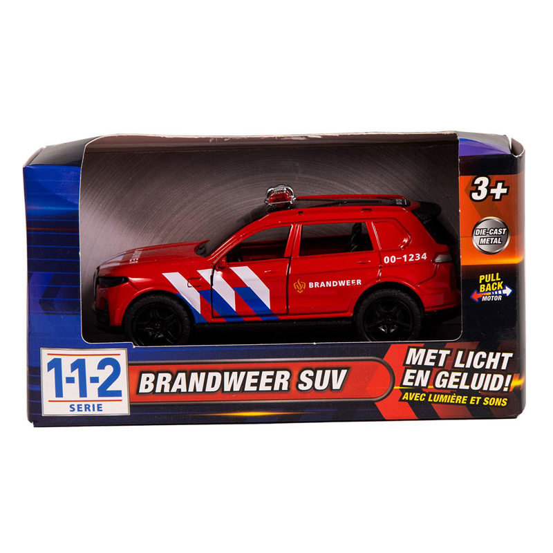 112 Brandweer Auto SUV 1:36 met Licht en Geluid