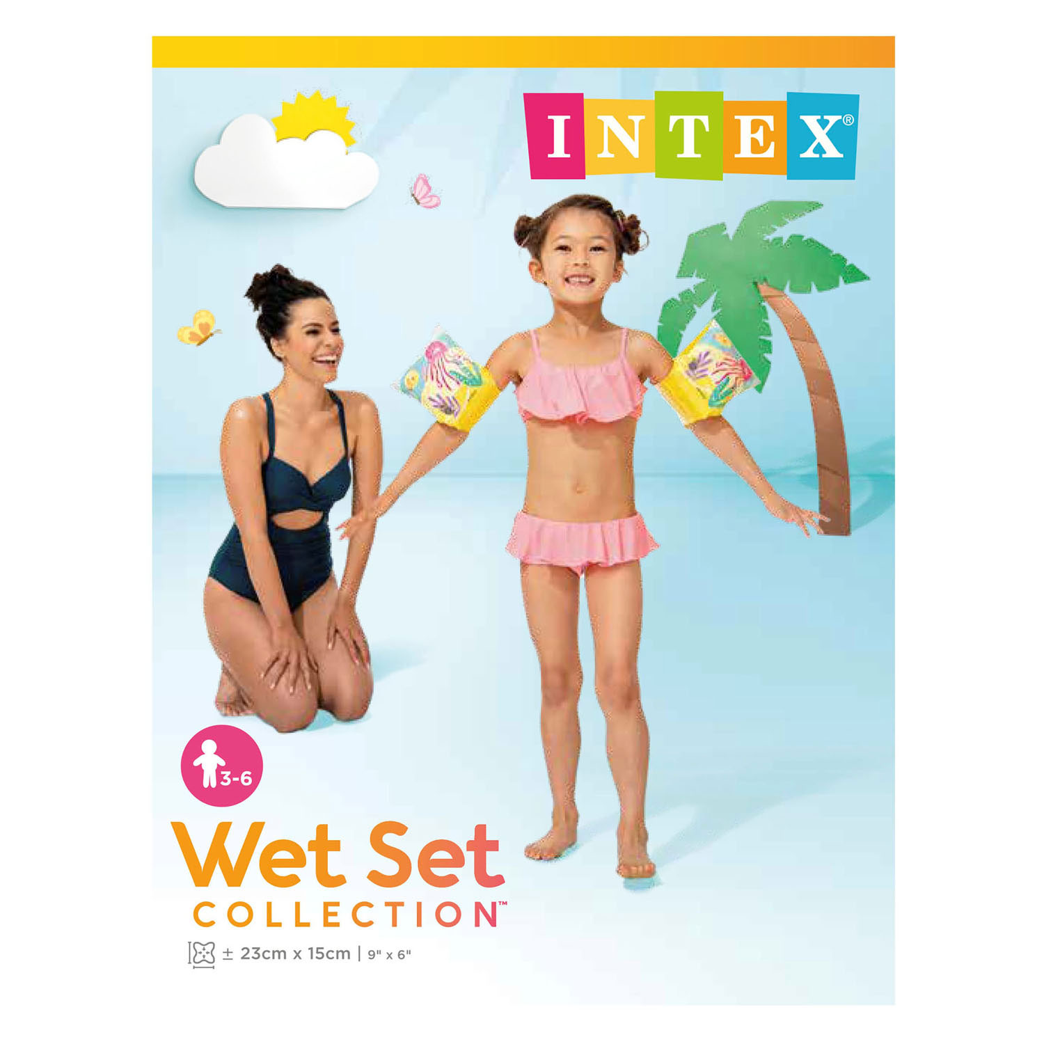 Intex Bandes de natation Tropical Buddies, 3-6 ans