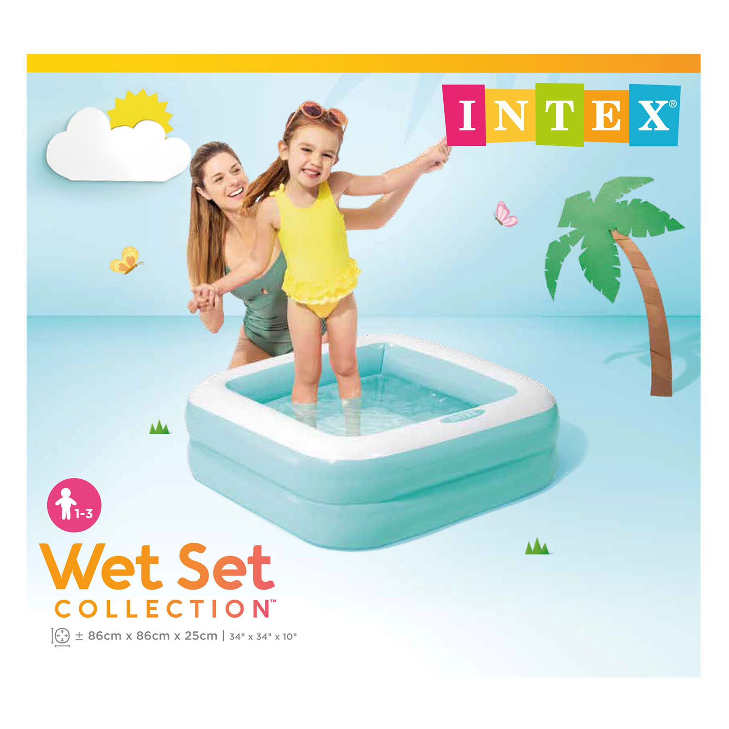 Intex Schwimmbad Mini Square, 85x85x23cm