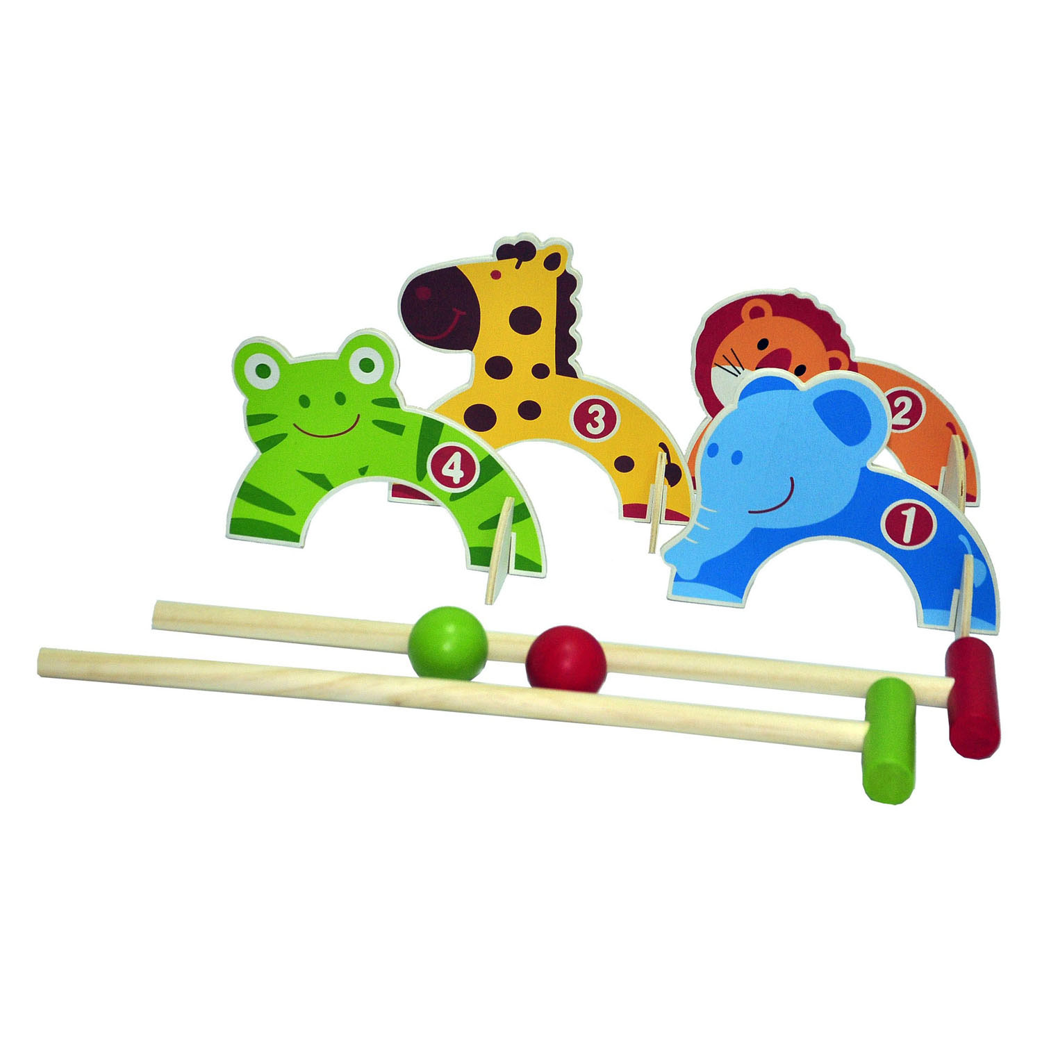 Croquet d'animaux en bois Play d'extérieur