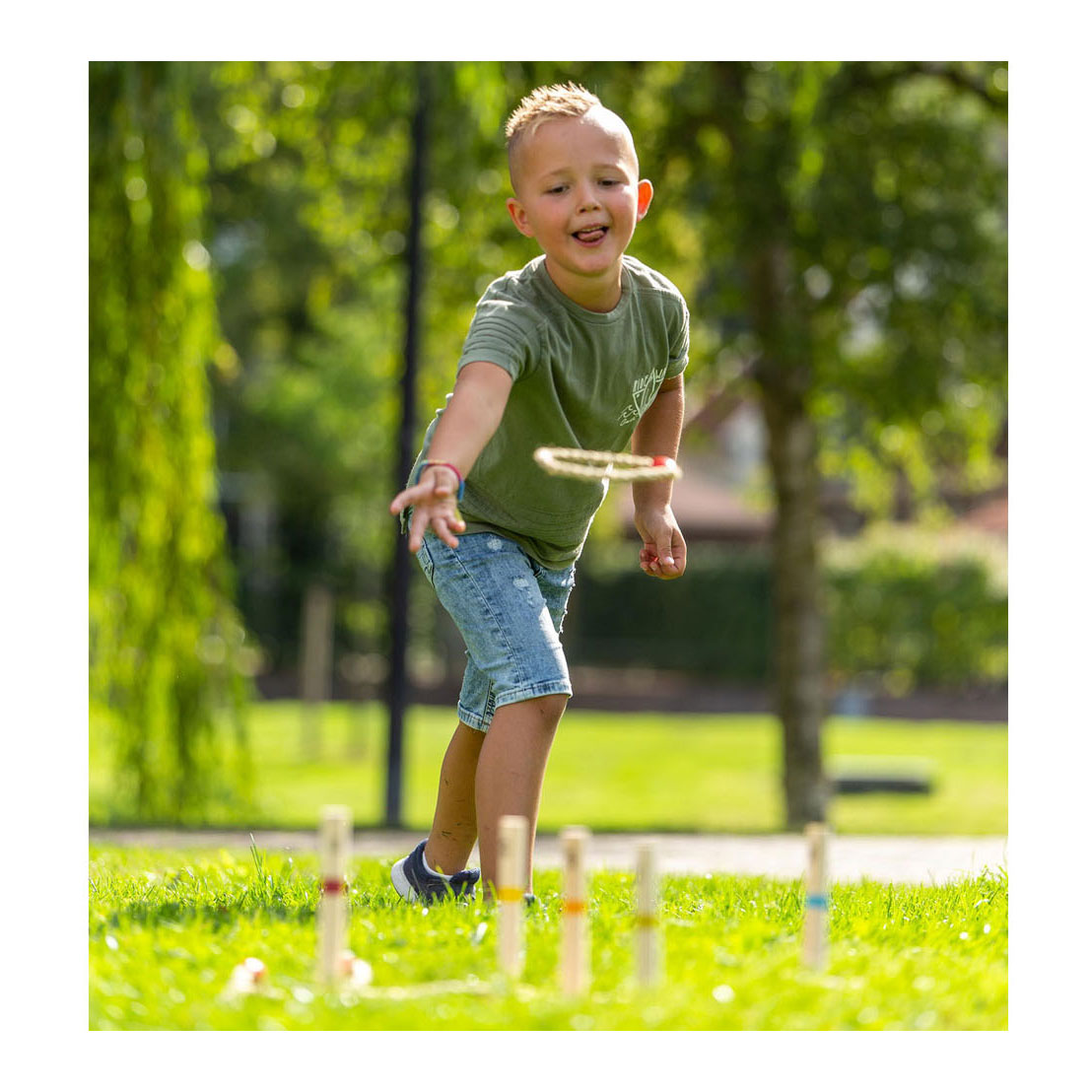 Outdoor- Play, hölzernes Ringwurfspiel