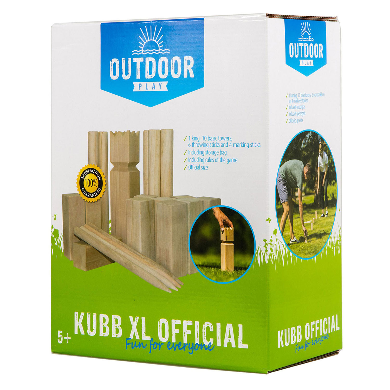 Play d'extérieur en bois Kubb Game officiel