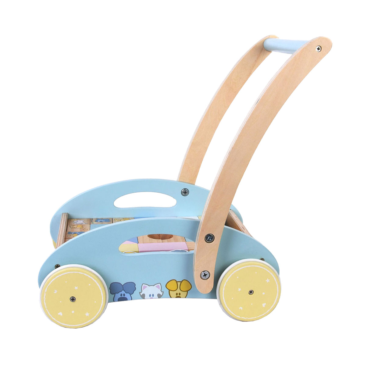 Woezel en Pip Baby Blokkenkar Loopwagen