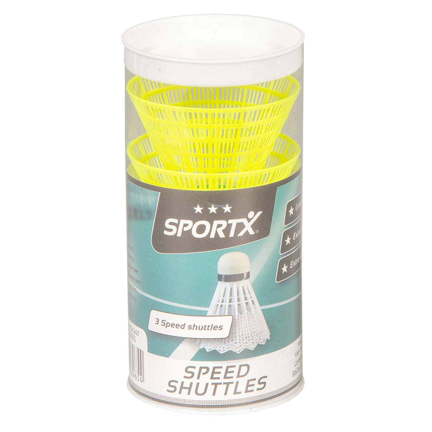 SportX Speed ​​Badminton Shuttles in Tube 3 Stk.