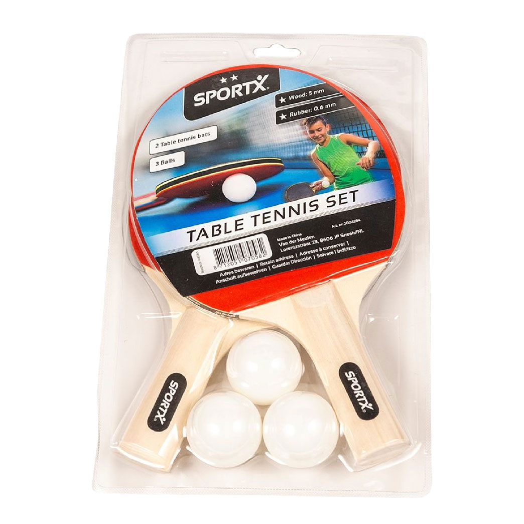 Set de tennis de table SportX avec balles sous blister