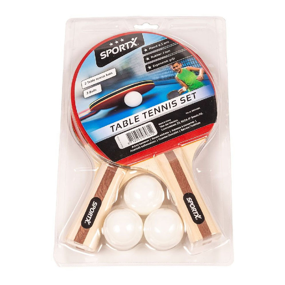 Set de tennis de table SportX avec balles sous blister