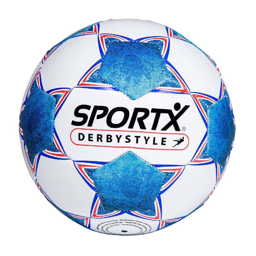 SportX Football Derbystyle Bleu Blanc 330-350gr