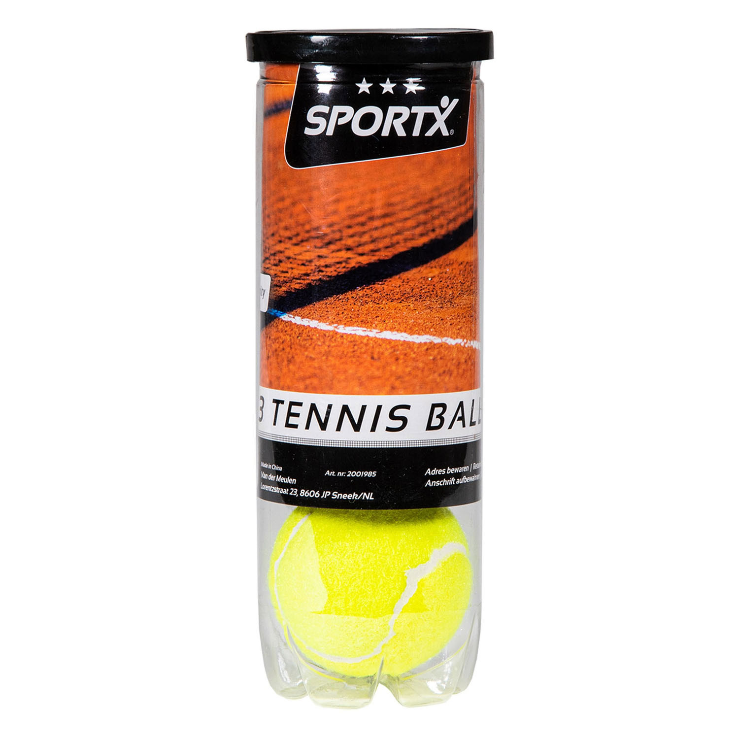 Balles de tennis SportX en tube, 3 pcs.