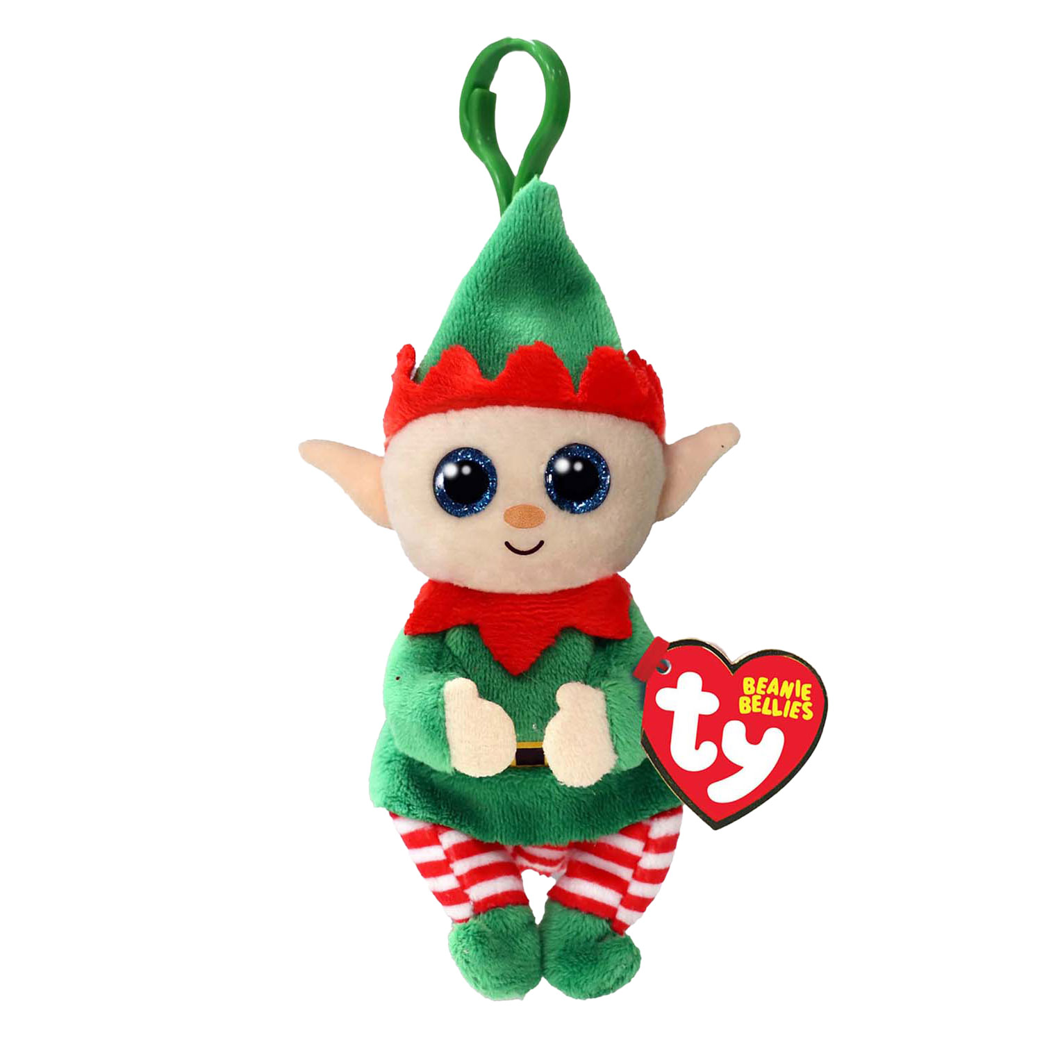 Ty Beanie Boo's Clip Christmas Elfonzo Bellie, 7cm