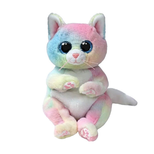 Ty Beanie Babies Bellies Jennie Rainbow Cat, 15cm