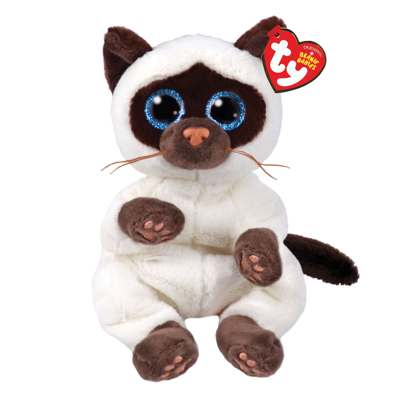 Ty Beanie Babies Bellies Miso Siames Cat, 15cm