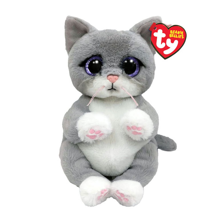 Ty Beanie Babies Bellies Morgan Chat Gris, 15 cm