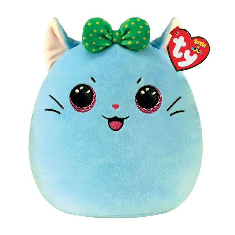 Ty Squish a Boo Kirra Chat Bleu, 20 cm