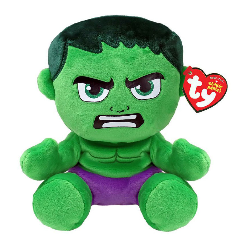 Ty Beanie Babies Marvel Hulk doux, 15 cm