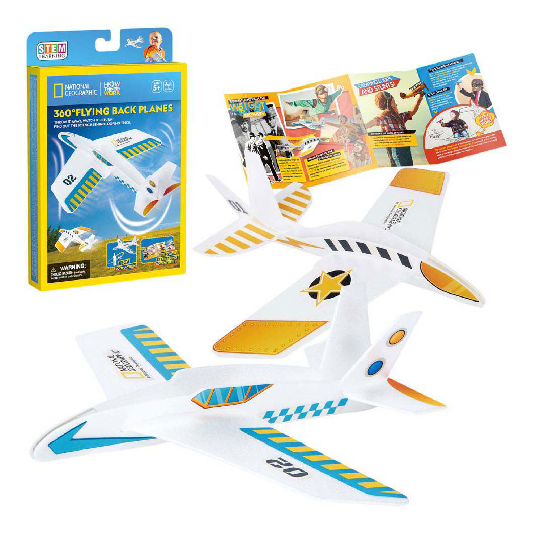 Puzzle 3D amusant et cubique, avion STEM National Geographic