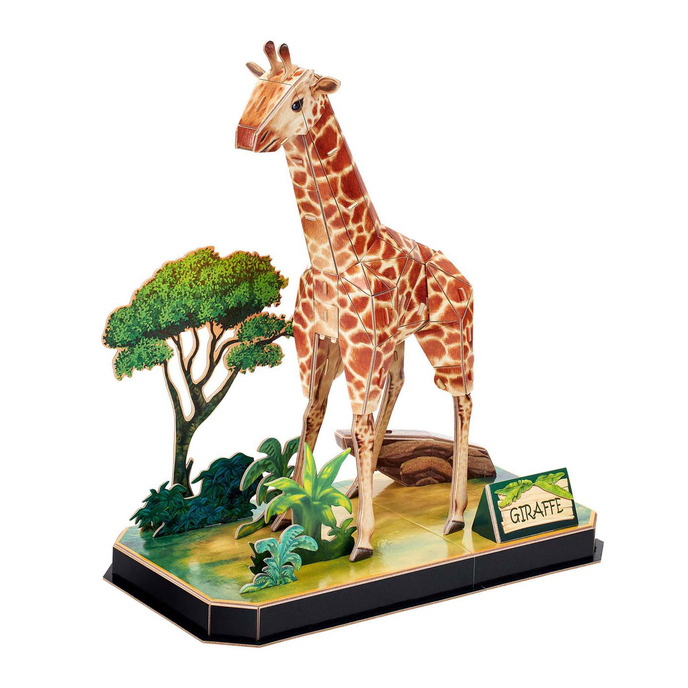 Puzzle 3D cubique amusant girafe