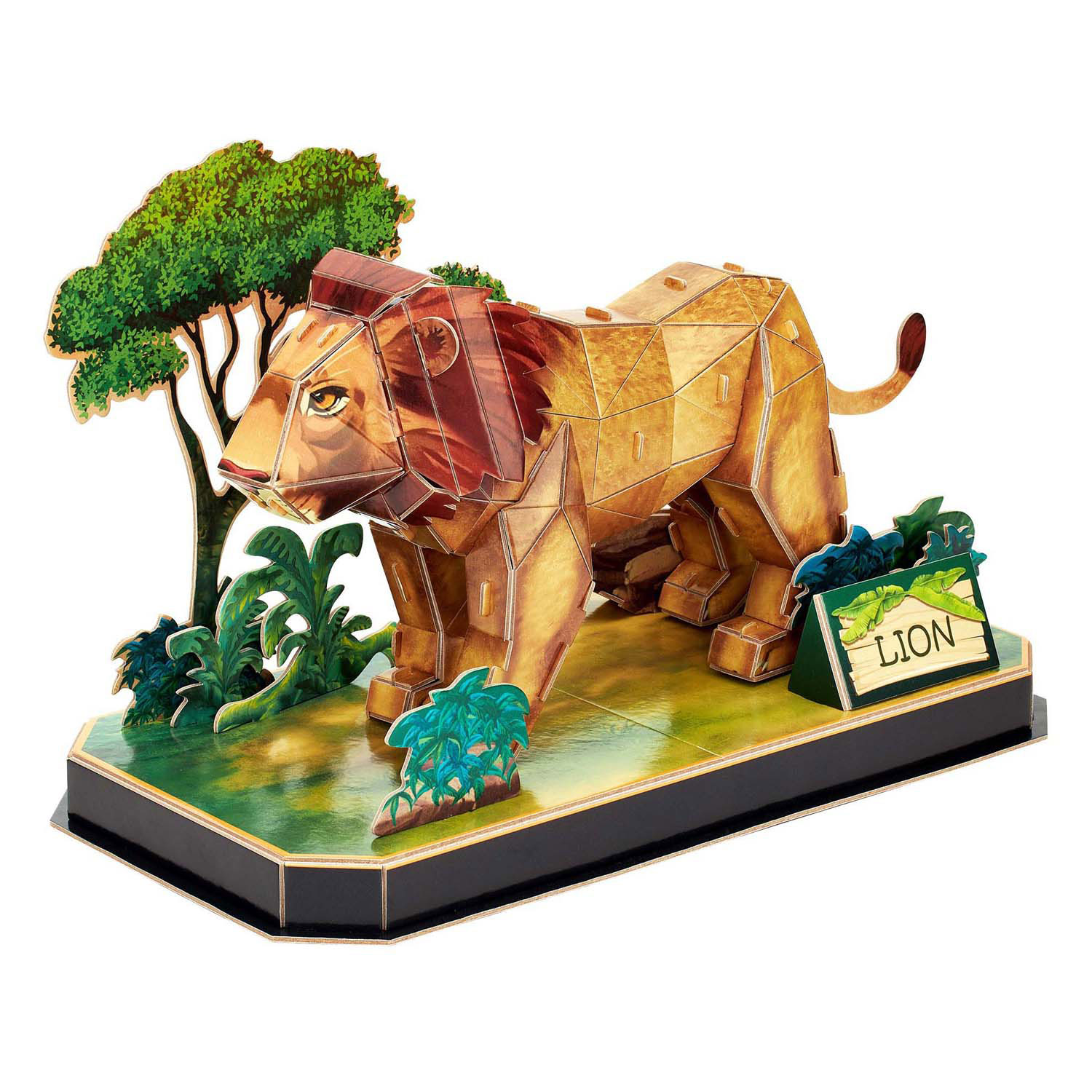 Puzzle 3D cubique amusant Lion