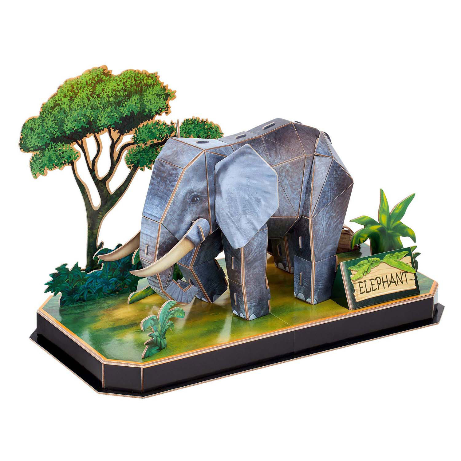 Puzzle 3D amusant et cubique, éléphant