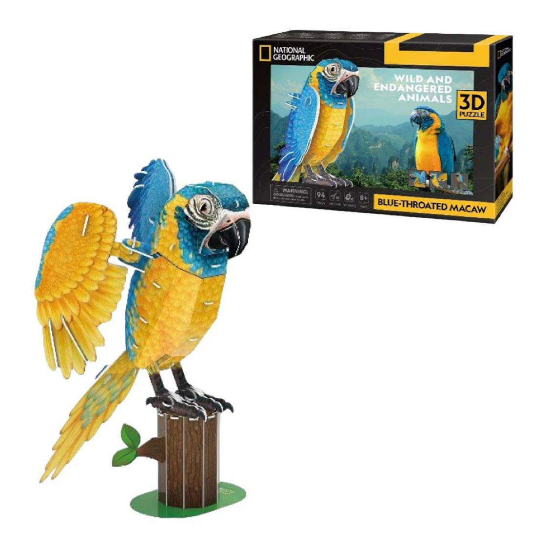Puzzle 3D amusant et cubique National Geographic Ara