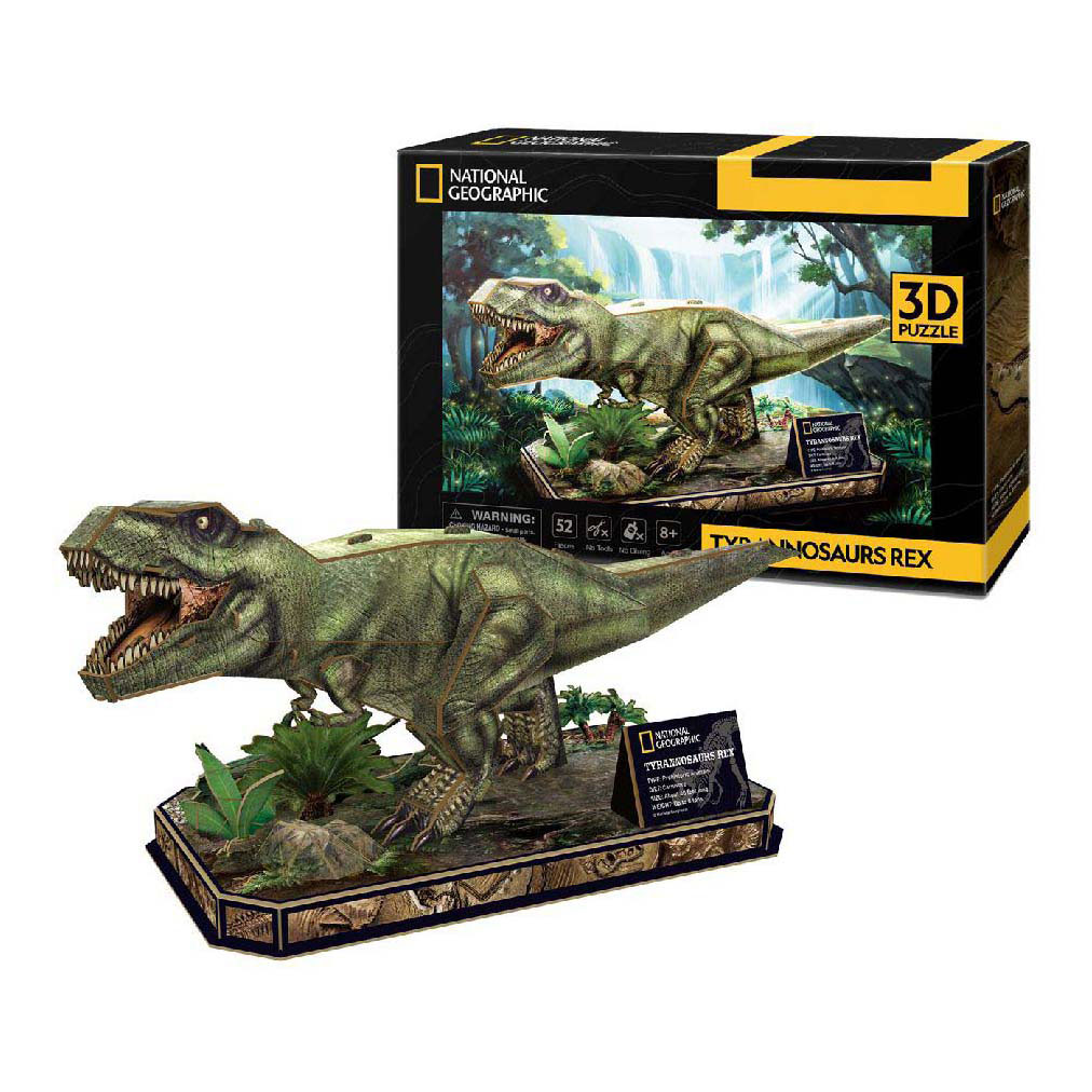 Puzzle 3D amusant et cubique National Geographic T-Rex