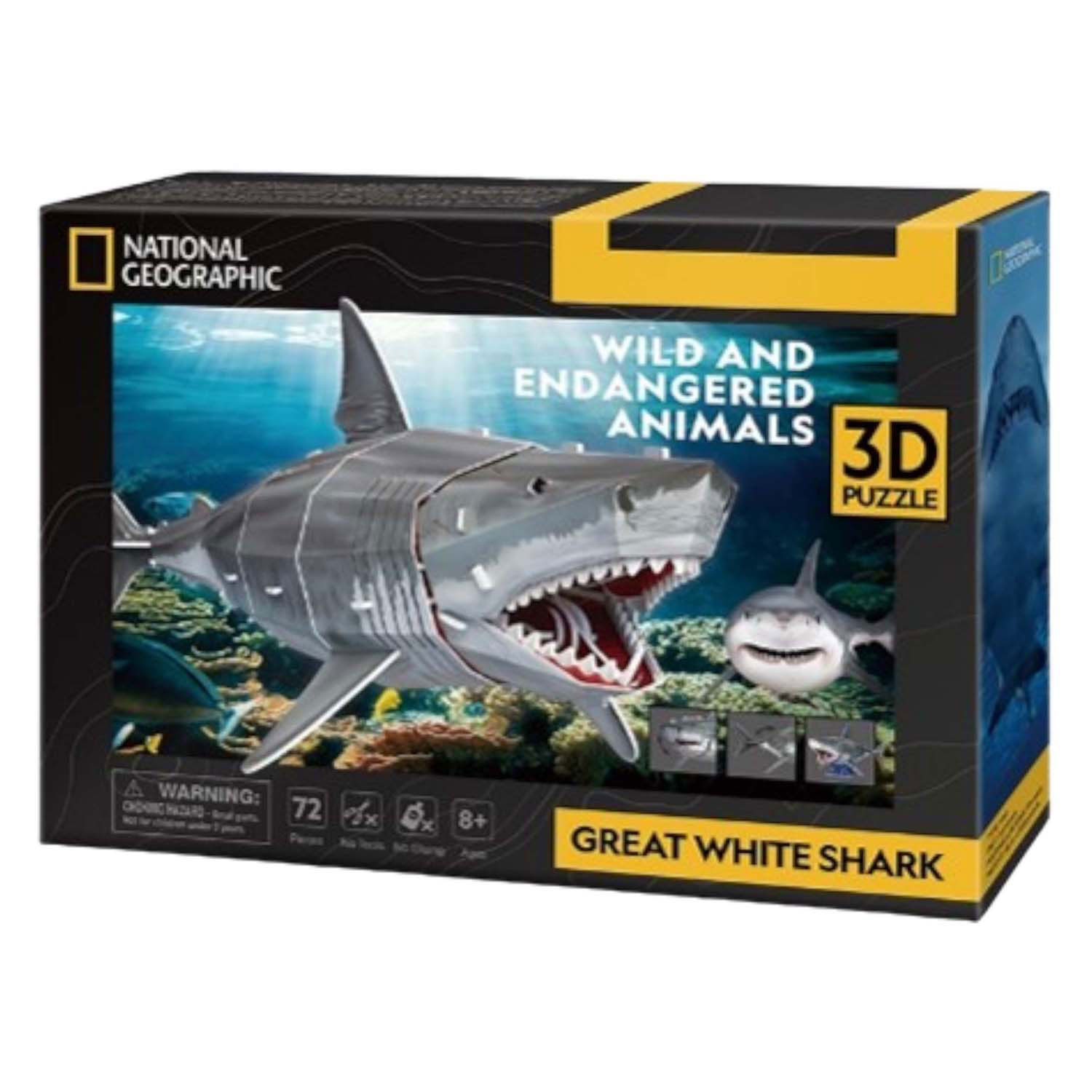 Cubic Fun 3D Puzzel National Geographic  Witte Haai