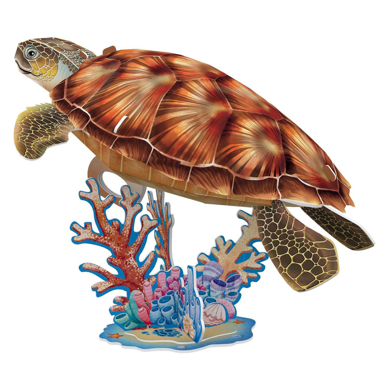 Puzzle 3D cubique amusant Tortue de mer National Geographic