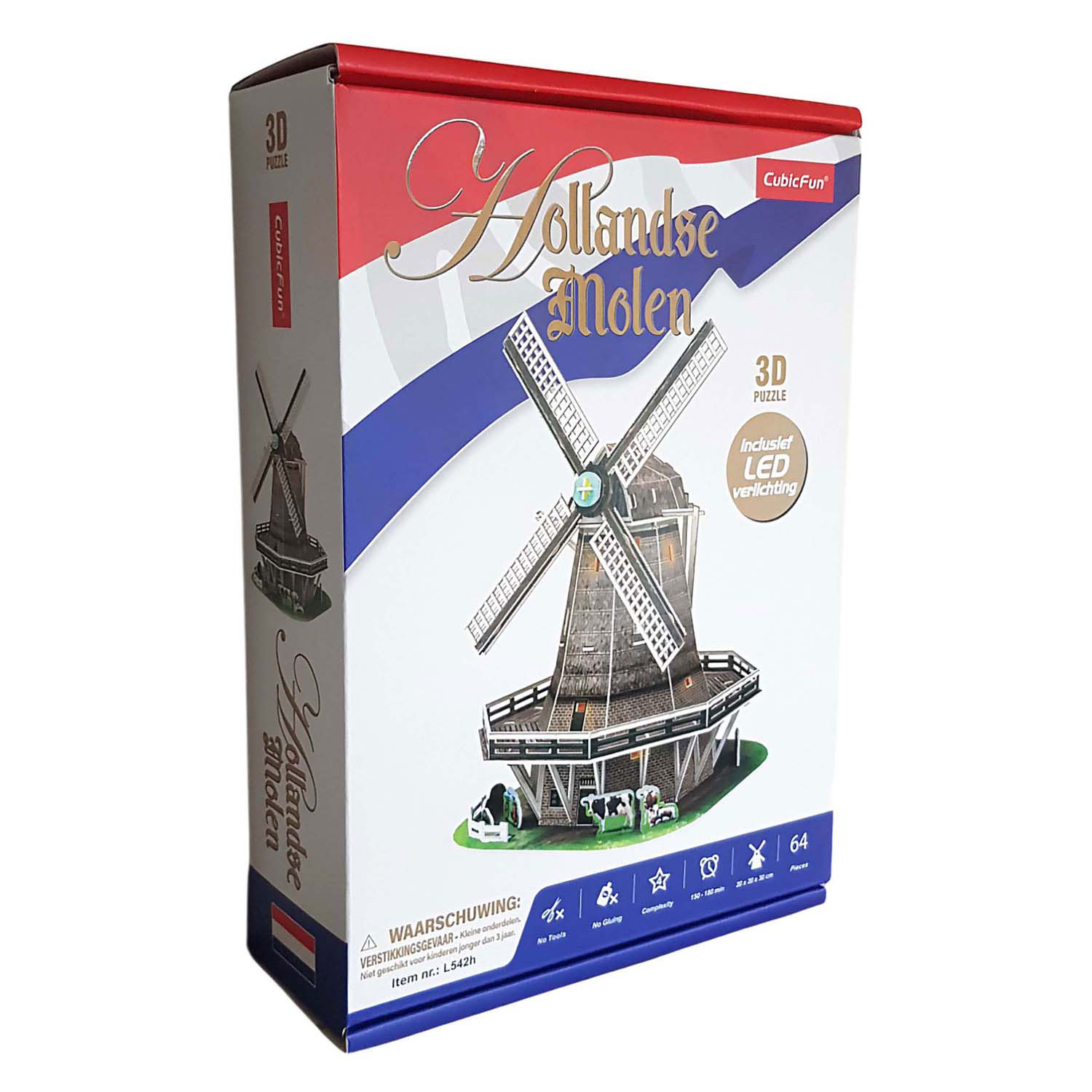 Cubic Fun 3D Puzzel Molen LED