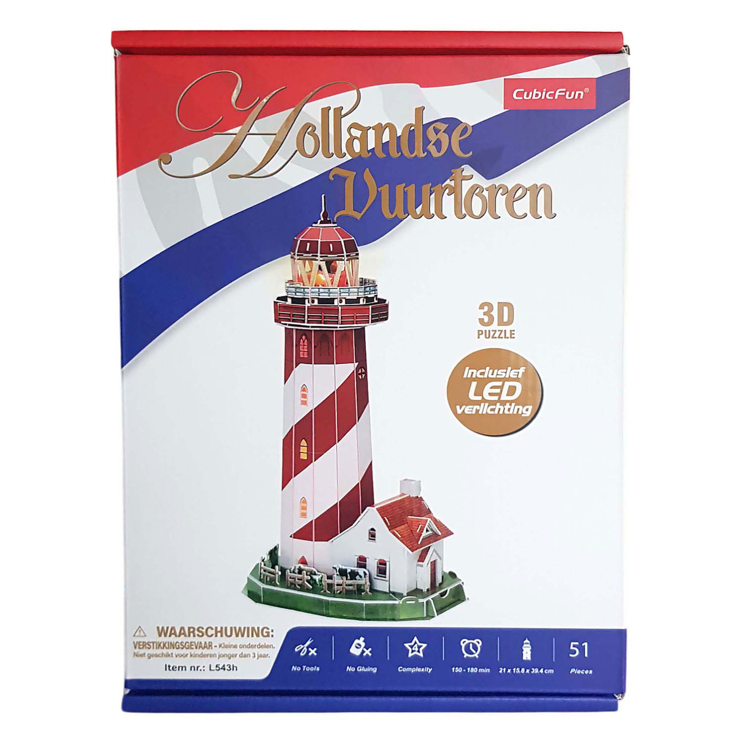 Cubic Fun 3D Puzzel Vuurtoren LED