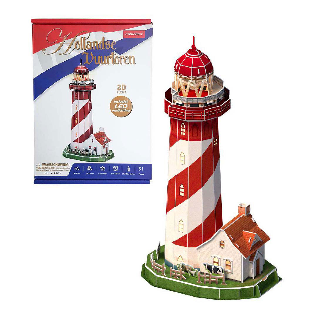 Cubic Fun 3D Puzzel Vuurtoren LED